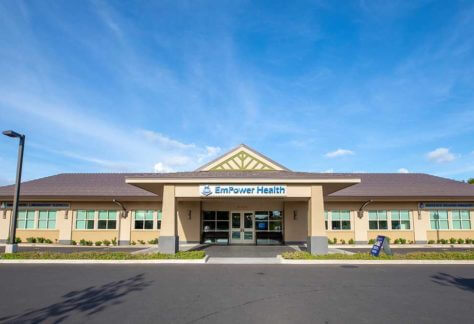 Exterior of the EmPower Health building.