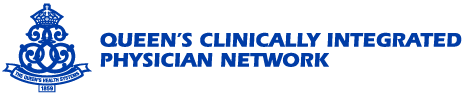 Queen's Clinically Integrated Physician Network logo in blue